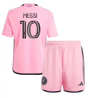 Inter Miami Lionel Messi #10 Hemmakläder Barn 2024-25 Kortärmad (+ Korta byxor)